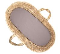 Drap housse couffin en double gaze à carreaux marron 30X70