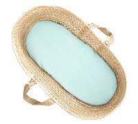 Drap housse couffin en double gaze à carreaux vert menthe 30X70