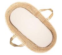 Drap housse couffin en double gaze à carreaux beige 30X70