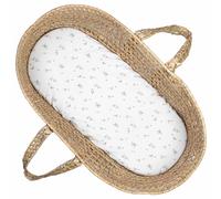 Drap housse couffin ovale melody melody, blanc imprimé minimali 30X70