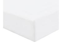 Drap-housse de luxe, en microfibre, blanc, Simple
