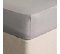Drap-housse de luxe, en microfibre, Gris argenté, simple