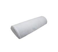 Drap housse de protection en éponge pour coussin demi-rond 66 cm x 22 cm x 12 cm de table de massage - Blanc -