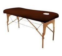 Drap housse de protection en éponge pour table de massage - Marron foncé - Vivezen Marron Foncé G