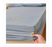 Drap-housse double doux 100 % coton, pas de pop-off, élastique, draps de refroidissement à poche profonde, tissu satiné durable, infroissable, confortable, couverture de lit de luxe (B, X-Long Twin)