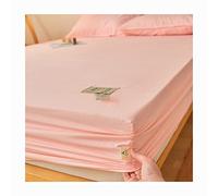 Drap-housse double doux 100 % coton, pas de pop-off, élastique, draps de refroidissement à poche profonde, tissu satiné durable, infroissable, confortable, couverture de lit de luxe (B, X-Long Twin)