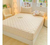 Drap-Housse Double, Doux, imprimé, antidérapant, matelassé, Style hôtel, Lavable, for sommier tapissier(B,90x200cm)