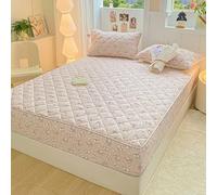 Drap-Housse Double, Doux, imprimé, antidérapant, matelassé, Style hôtel, Lavable, for sommier tapissier(F,120x200cm)