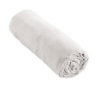 Drap Housse Double Gaze de Coton Blanc - 90 x 190 cm - Bonnet 30 cm