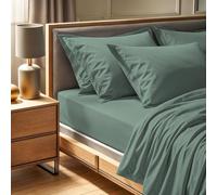 Drap-Housse Double Premium Ranforce (140 x 190 + 30 cm), 100% Coton, 145 Fils, Lavable en Machine à 30 °C, Couleur Verte élégante pour Une Chambre Douillette