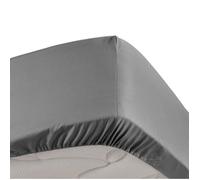 Drap housse - DOUCEUR D'INTERIEUR - Percale - Anthracite - 90x190 cm - Bonnet 30 cm