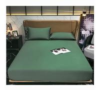 Drap-Housse Doux en Coton pour lit Simple élastique Poches Profondes et Respirantes en Satin de Coton pour Adultes Taille émeraude California King