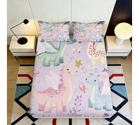 Drap-Housse éléphant Africain imprimé 3D Microfibre Doux étoilé Couverture de lit antidérapant Facile à Laver pour Chambre d’hôtes décoration 90x200x25cm