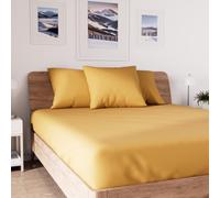 Soleil d'ocre, Jersey Drap Housse, Coton, Jaune, 140x190 cm