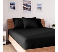 Drap Housse En Coton 140x190 Cm Jersey Noir, Par Soleil D'ocre