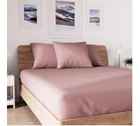 Soleil d'ocre, Jersey Drap Housse, Coton, Rose, 140x190 cm