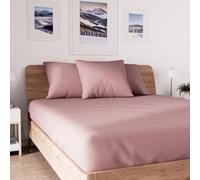 Drap Housse En Coton 160x200 Cm Jersey Vieux Rose, Par Soleil D'ocre