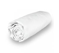 Soleil d'ocre, Percale Drap Housse, Coton, Blanc, 160x200 cm