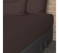 Drap Housse En Coton 57 Fils 140x200 Cm Uni Brun, Par Soleil D'ocre