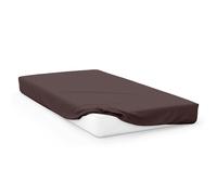 Drap Housse En Coton 57 Fils 60x120 Cm Bebe Brun, Par Soleil D'ocre
