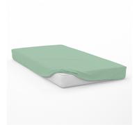 Soleil d'ocre, Drap Housse en Coton 57 Fils 60x120 cm Bebe Vert Eau, par Soleil d'Ocre