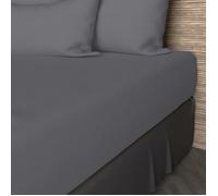 Drap housse en coton 57 fils 90x200 cm UNI gris, par Soleil d'ocre