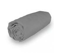 Soleil d'ocre, Percale Drap Housse, Coton, Gris, 90x190 cm