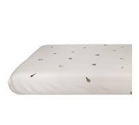 Kadolis - Drap Housse pour lit bébé - Motif Petite Plume - Coton Biologique - Doux et Confortable - Certifié Oeko-TEX et GOTS
