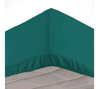 Douceur d'Intérieur Drap housse Biolina Émeraude 140 x 190 cm bonnet 30 cm 100% coton bio