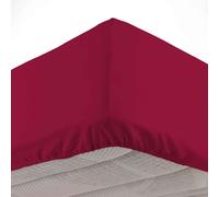 Douceur d'Intérieur – Drap-housse Biolina – 100% coton bio – 180 x 200 cm – Bordeaux
