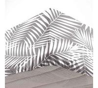 Drap Housse en Coton "Botania" 140x190cm Gris Gris G