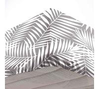 Douceur d'Intérieur Drap housse Botania 160 x 200 cm 100% coton Gris 2 personnes