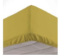 Drap Housse en Coton ""Linette"" 160x200cm Jaune