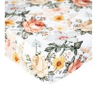 Drap-housse en coton néo vintage néo vintage imprimé floral, be 90X190