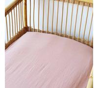 Drap housse en coton vieux rose (70 x 140 cm)