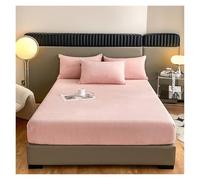 Drap-Housse en Flanelle Doux et Confortable, Couvre-lit élastique, Housse de Matelas, protège-lit, Tissu Velours Chaud for l'hiver(Color6,160x200x25cm)