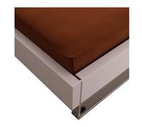 Drap-housse en flanelle Julie Julsen haut de gamme, Coton, marron, 180 x 220 cm