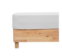 Atmosphera - Drap Housse Flora Gaze de Coton Blanc 140x190cm