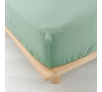 Douceur d'Intérieur – Drap-housse Angelia – Gaze de coton uni – Sauge 140 x 190 cm