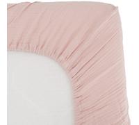 Drap housse en gaze de coton vieux rose (70 x 140 cm)