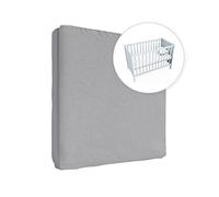 Drap-Housse en Jersey 100% Coton pour Matelas de 140 x 70 cm (Gris)