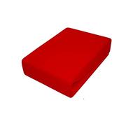Drap-Housse en Jersey 60 x 120 cm, 70 x 140 cm, 80 x 160 cm, qualité supérieure, Poids : 180 g/m² (80 x 160 cm, Rouge)