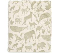 Drap housse en jersey Animals Olive Green (40 x 80 cm)