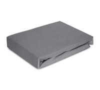 Drap-housse en jersey de coton respirant avec élastique (gris foncé, 220 x 200 + 30 cm)