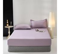 Drap-housse en jersey doux 90 x 200 cm + 25 cm en coton peigné extensible avec poche profonde pour un confort ultime, respirant et solution de literie
