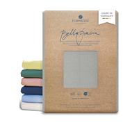 Drap-housse en jersey Formesse Bella Gracia, 97 % coton 3 % élasthanne, gris clair, 180 x 200 cm - 200 x 220 cm