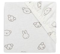 Jollein Drap-Housse Jersey - pour Lit Junior - Miffy and Friends - 70/75x140/150cm - Drap-Housse en Coton - Certifiée Oeko-TEX