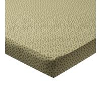 Drap housse imprimée en lyocell, LENA ,Kaki Kaki 160 x 200 cm