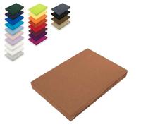 Drap-housse en microfibre avec élastique sur tout le pourtour 140-160 x 200 cm + 28 cm Nougat