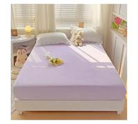 Drap-Housse en Molleton De Corail avec élastique, Couleur Unie, Velours épais, Chaud, Couvre-lit d'hiver, Queen/King, 1 pièce(Naizi,2 Pillowcase 48x74cm)